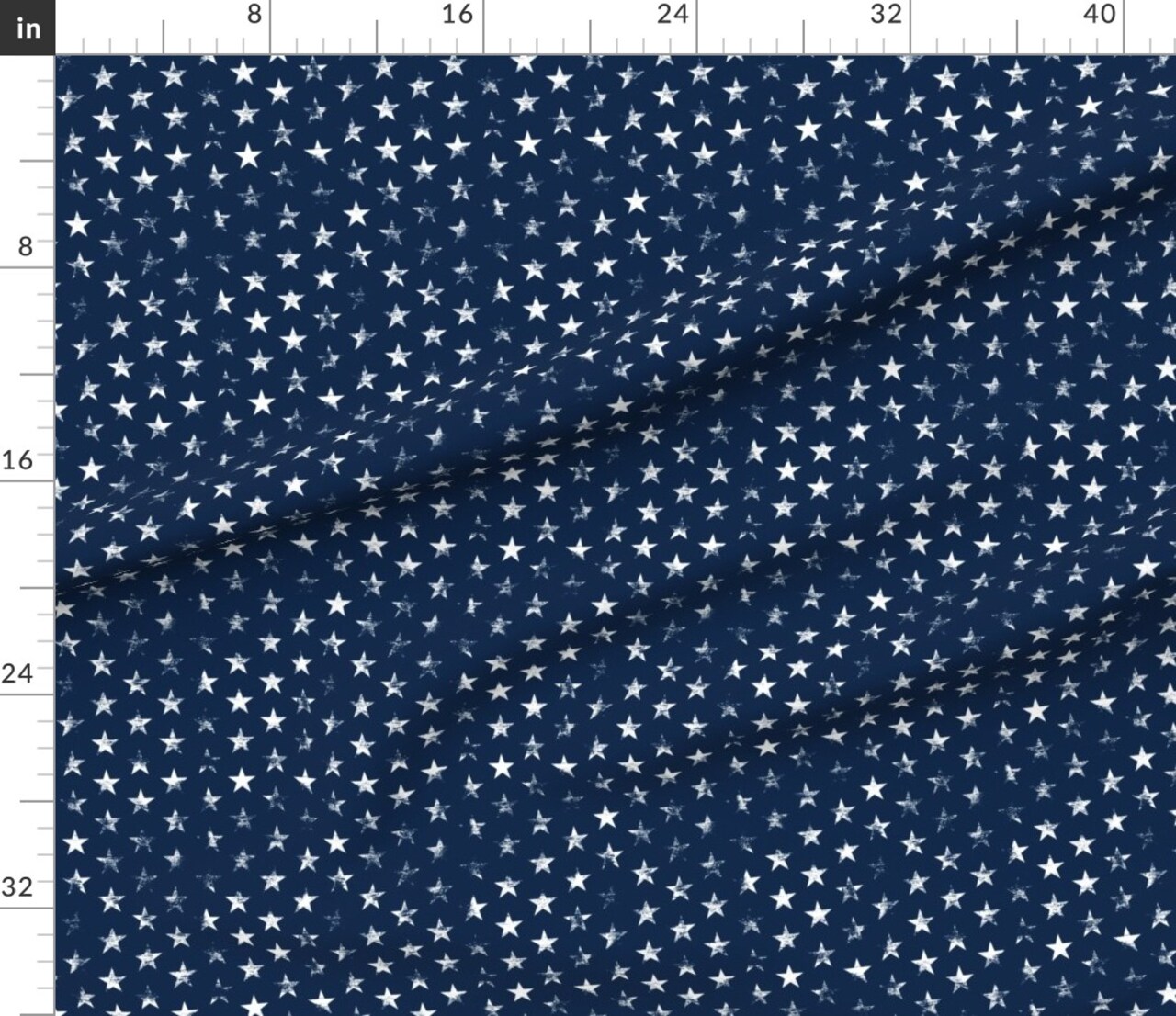 Distressed White Stars Navy Blue Grunge Vintage 4Th Of July American Flag Red America Stripes Patriotic Independence Day Celebration Shabby Custom Printed Fabric by Spoonflower Various Fabrics by the Yard or Fat Quarter